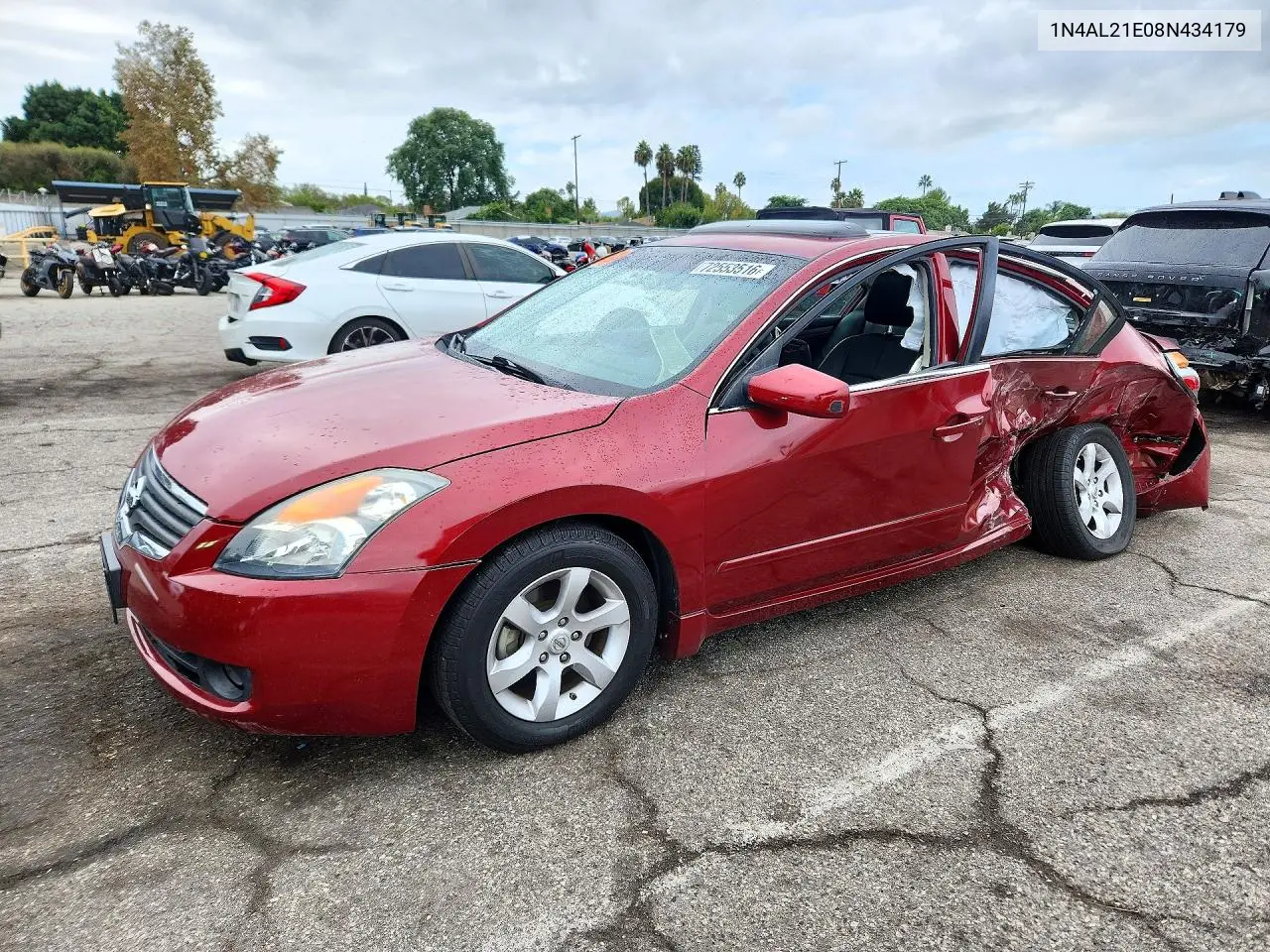 NISSAN ALTIMA 2008, VIN 1N4AL21E08N434179