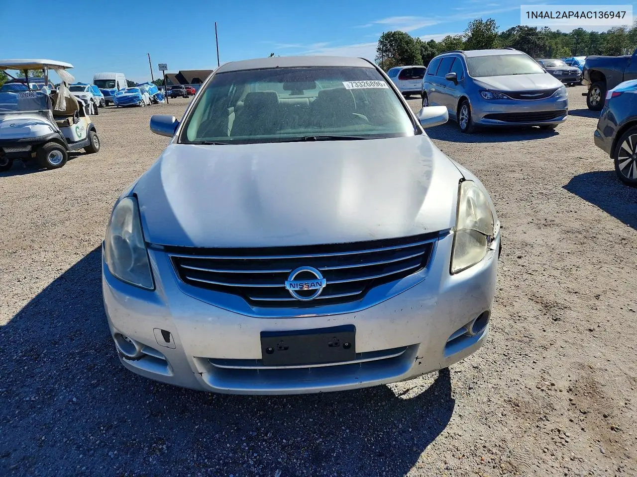 2010 NISSAN ALTIMA VIN 1N4AL2AP4AC136947 — фото 5