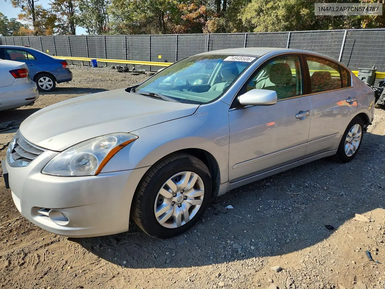 NISSAN ALTIMA 2012, VIN 1N4AL2AP7CN574787