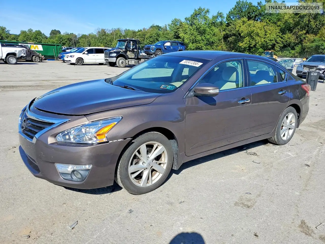 NISSAN ALTIMA 2013, VIN 1N4AL3AP2DC922093