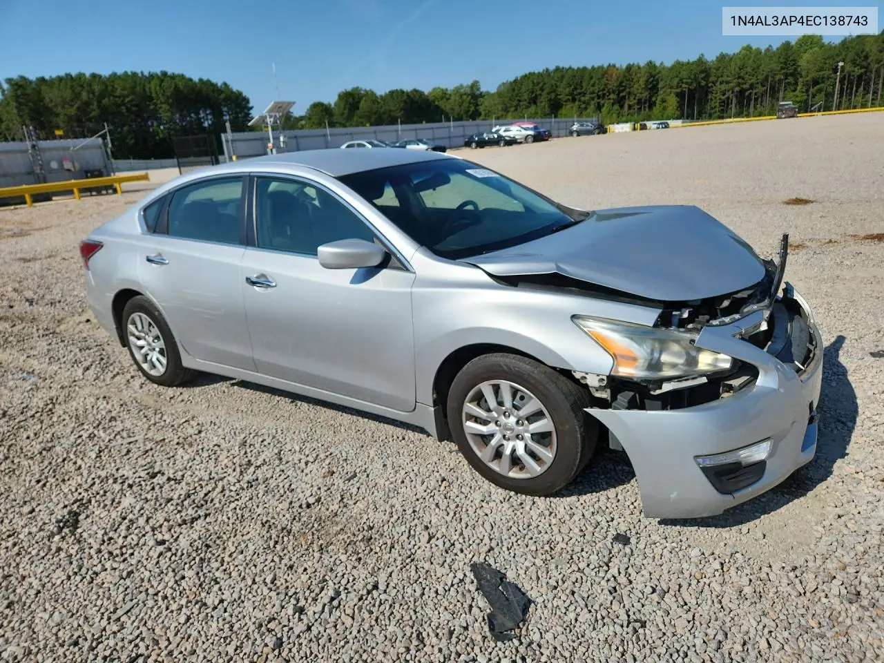 2014 NISSAN ALTIMA VIN 1N4AL3AP4EC138743 — фото 4