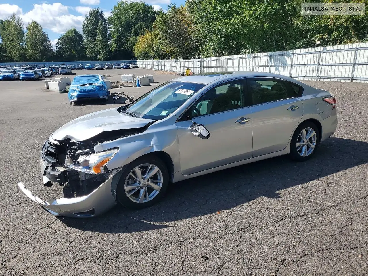NISSAN ALTIMA 2014, VIN 1N4AL3AP4EC118170