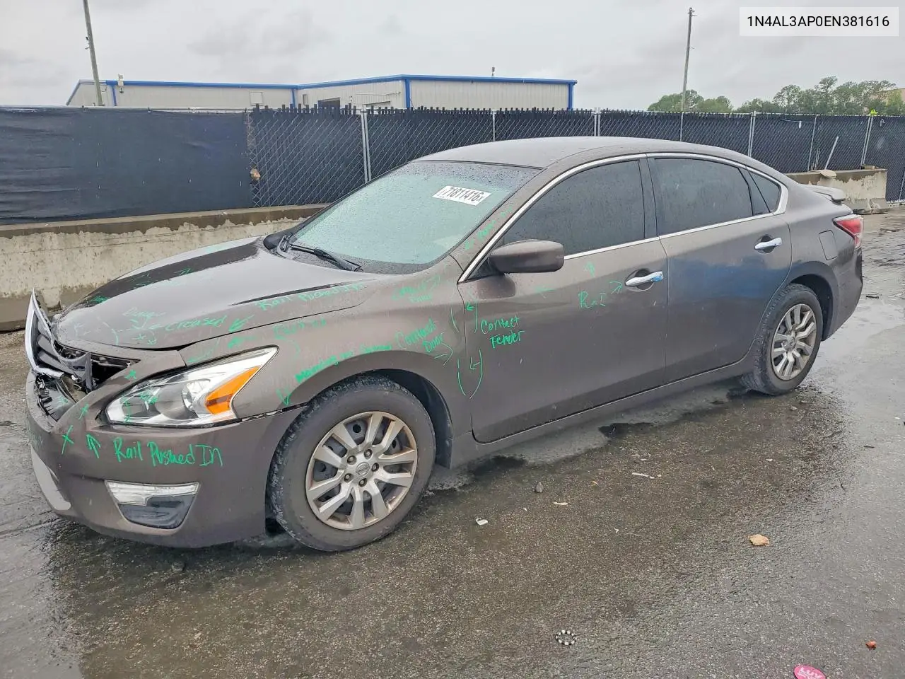 NISSAN ALTIMA 2014, VIN 1N4AL3AP0EN381616
