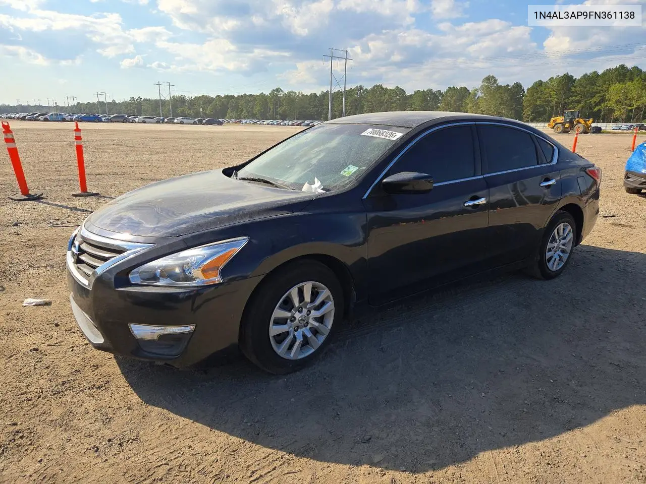 NISSAN ALTIMA 2015, VIN 1N4AL3AP9FN361138