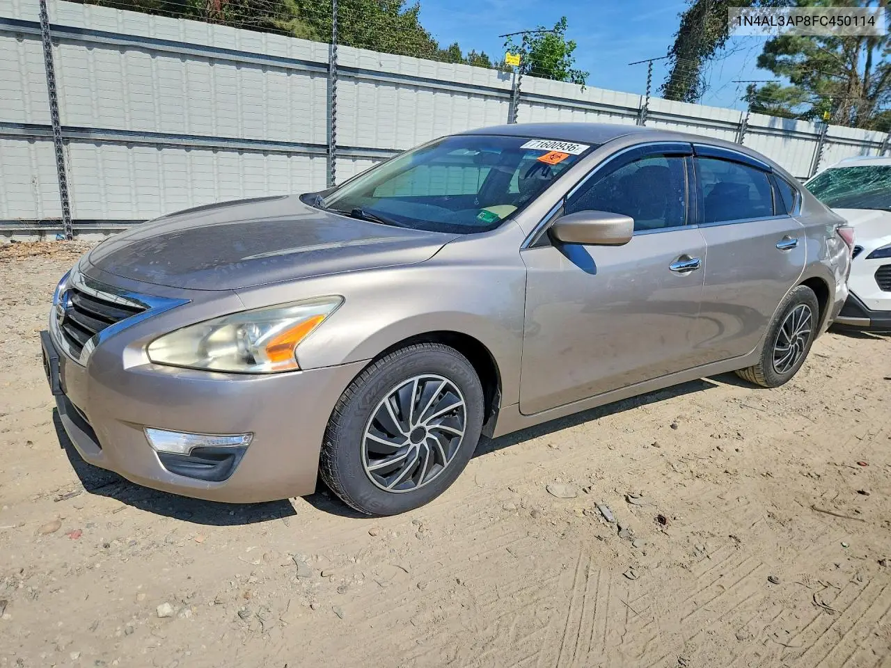 NISSAN ALTIMA 2015, VIN 1N4AL3AP8FC450114