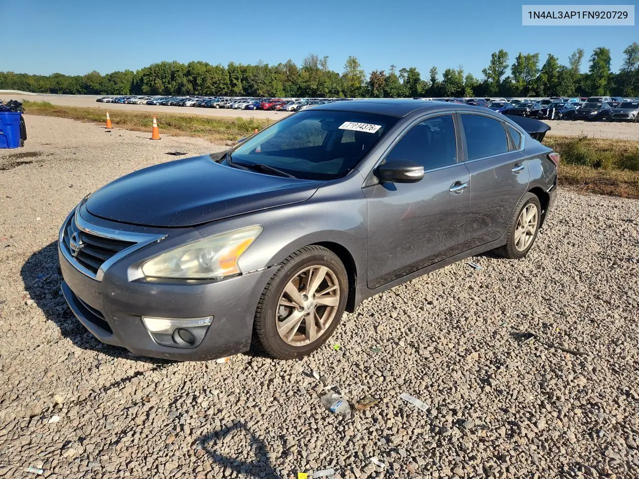 NISSAN ALTIMA 2015, VIN 1N4AL3AP1FN920729