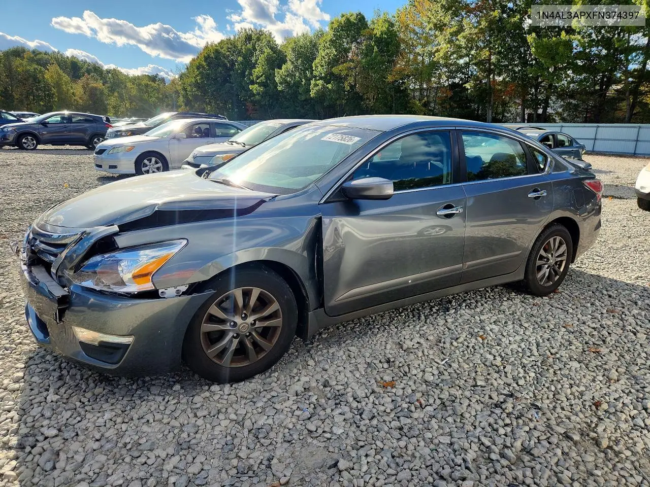 NISSAN ALTIMA 2015, VIN 1N4AL3APXFN374397