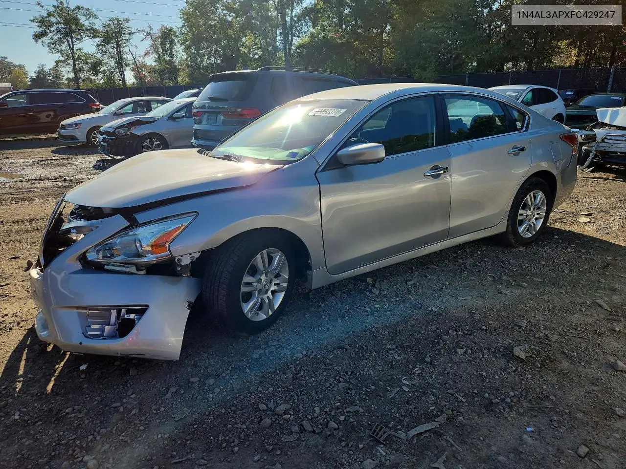 NISSAN ALTIMA 2015, VIN 1N4AL3APXFC429247