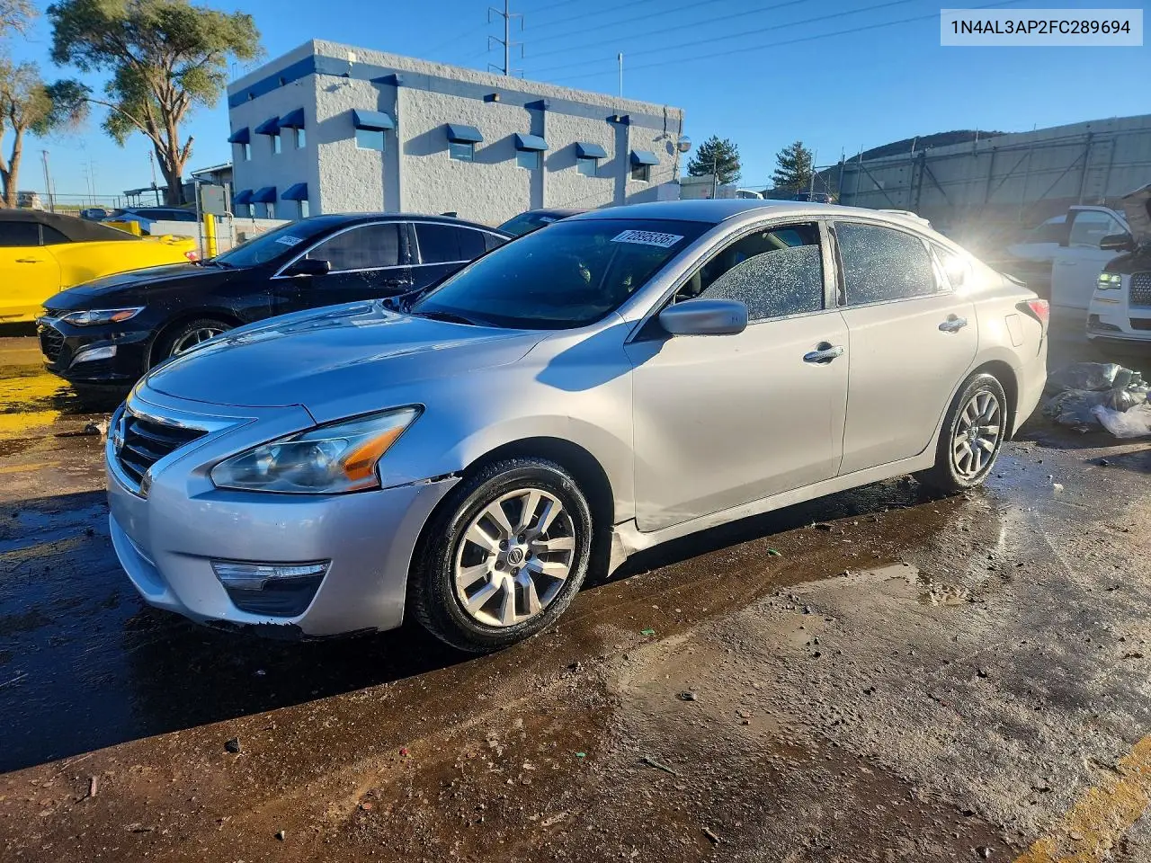 NISSAN ALTIMA 2015, VIN 1N4AL3AP2FC289694