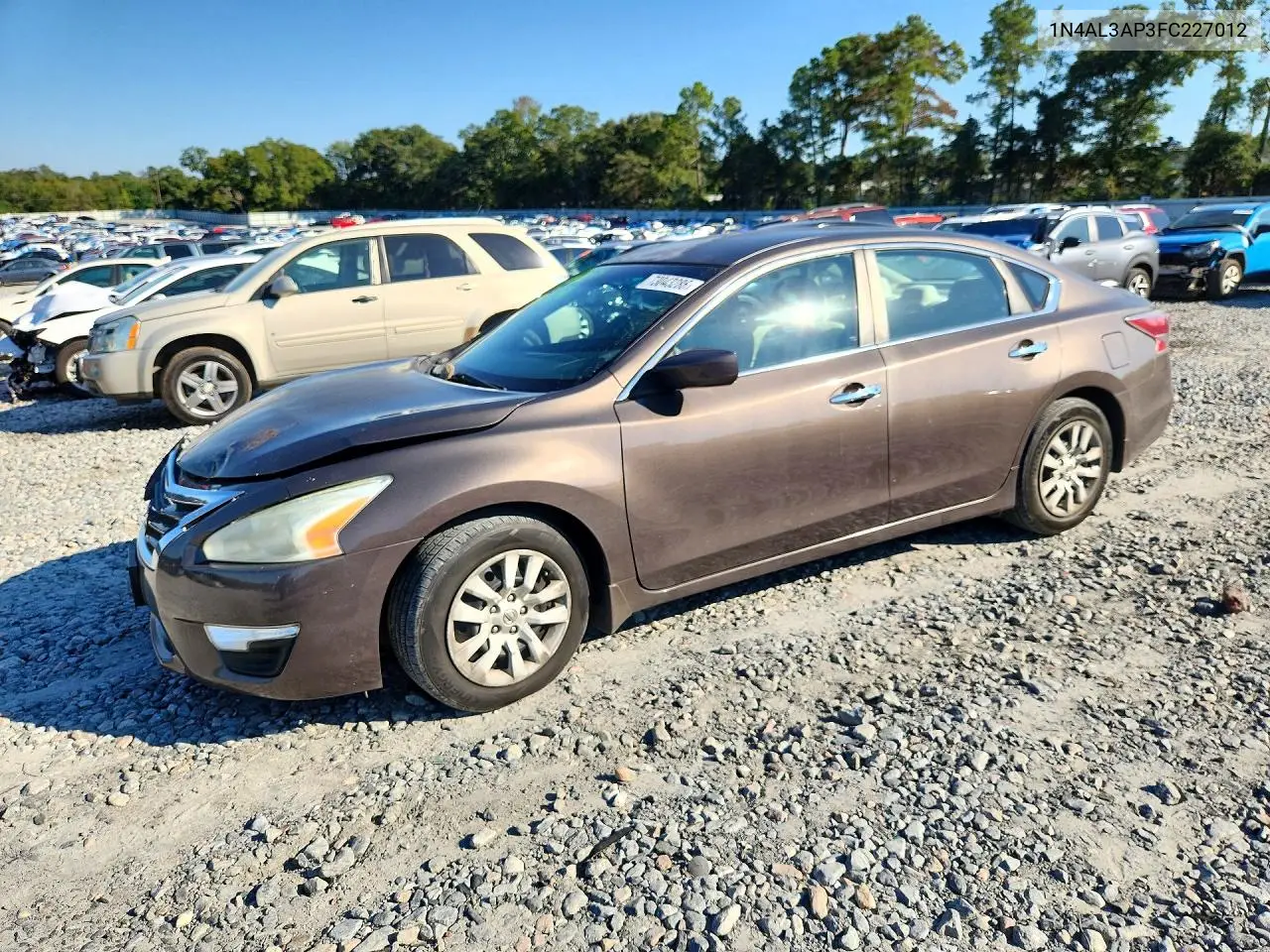 NISSAN ALTIMA 2015, VIN 1N4AL3AP3FC227012