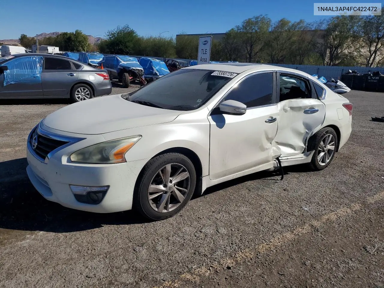 NISSAN ALTIMA 2015, VIN 1N4AL3AP4FC422472