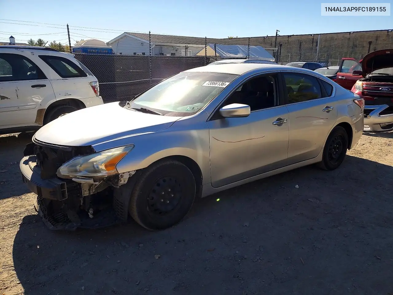 NISSAN ALTIMA 2015, VIN 1N4AL3AP9FC189155