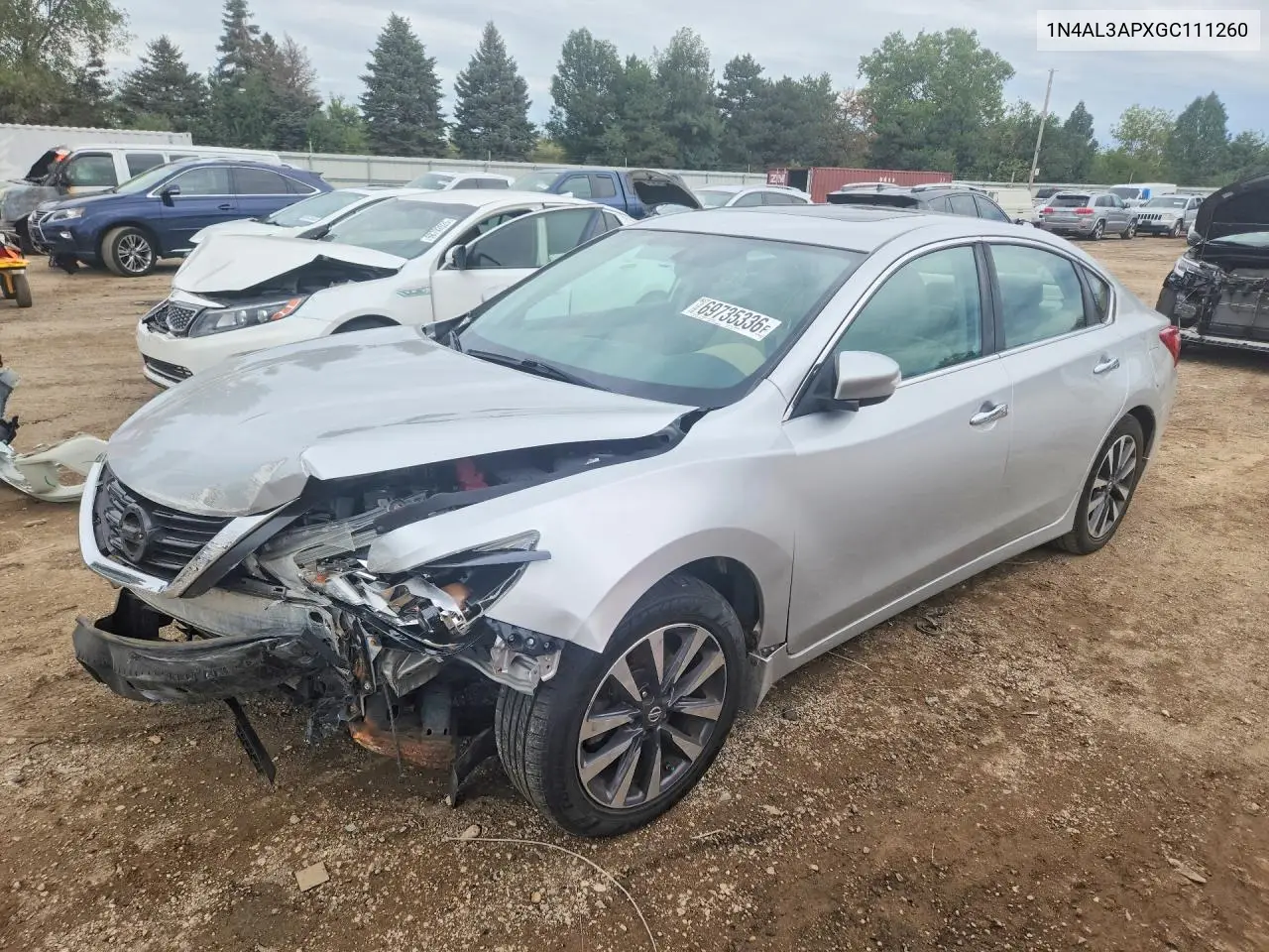 NISSAN ALTIMA 2016, VIN 1N4AL3APXGC111260