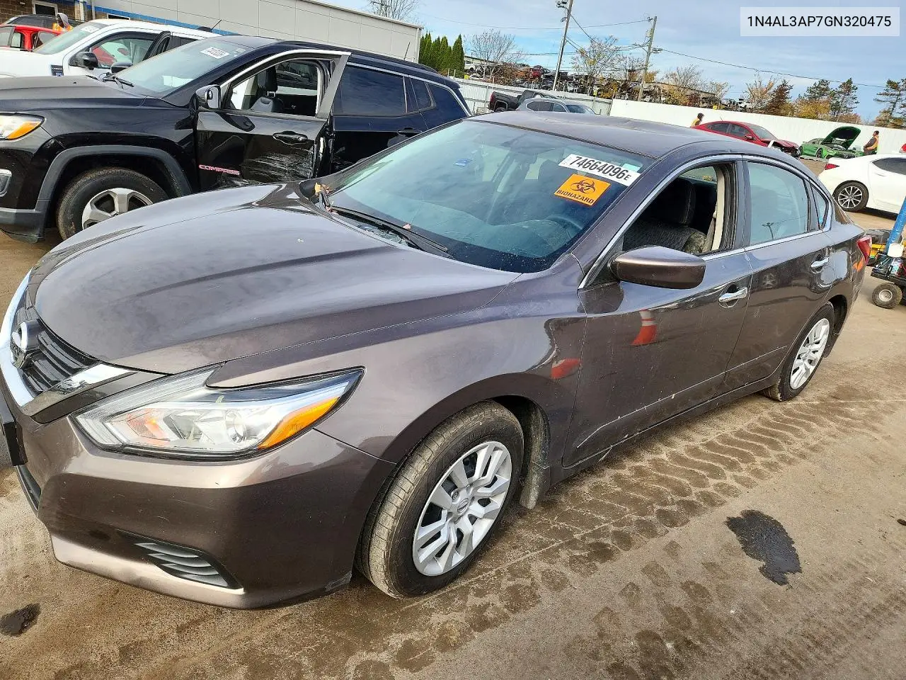NISSAN ALTIMA 2016, VIN 1N4AL3AP7GN320475