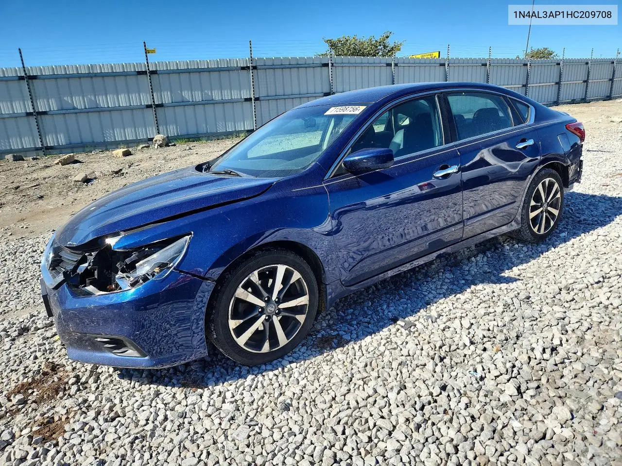NISSAN ALTIMA 2017, VIN 1N4AL3AP1HC209708