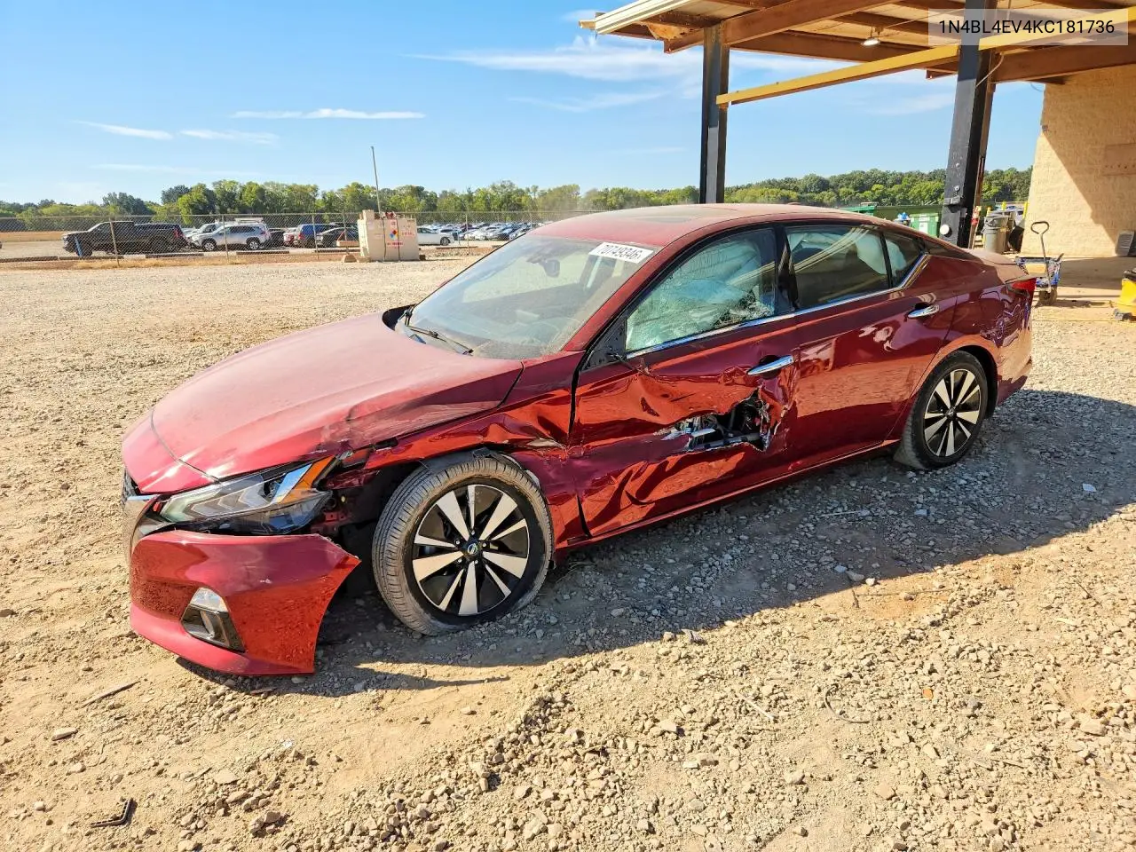 NISSAN ALTIMA 2019, VIN 1N4BL4EV4KC181736