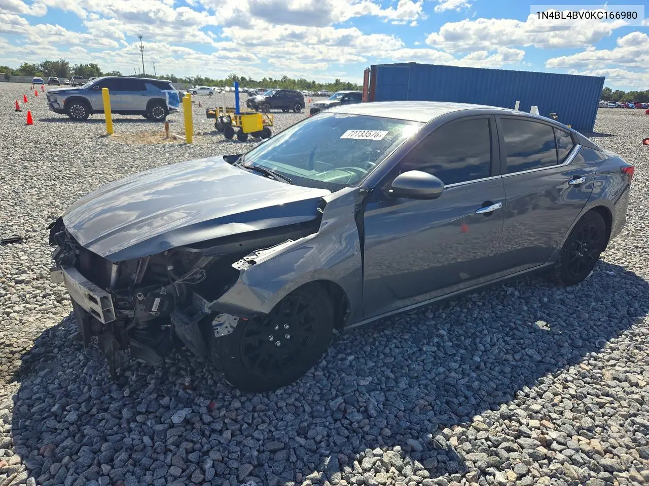 NISSAN ALTIMA 2019, VIN 1N4BL4BV0KC166980