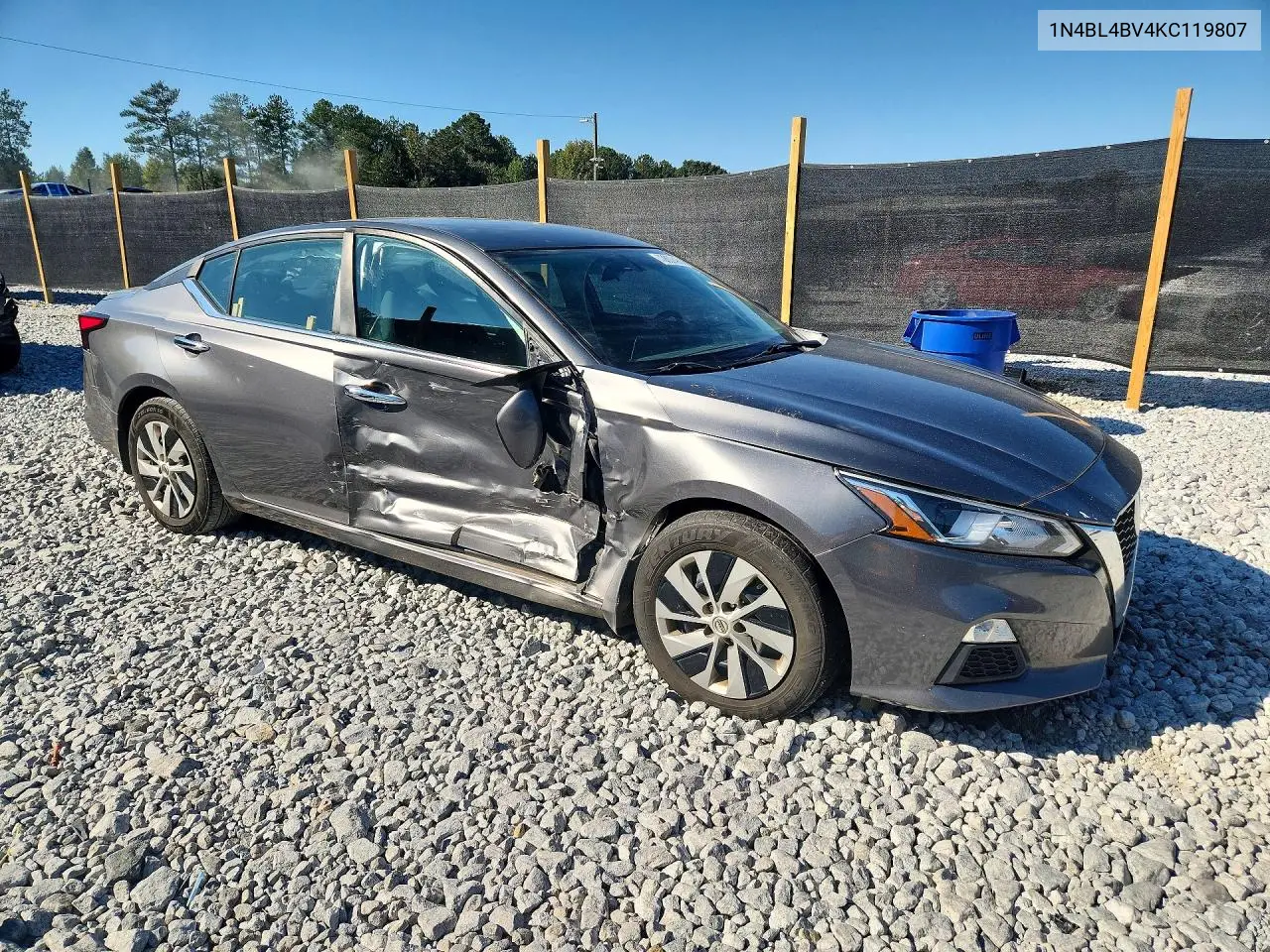 2019 NISSAN ALTIMA VIN 1N4BL4BV4KC119807 — фото 4
