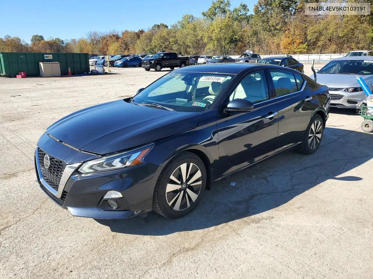 NISSAN ALTIMA 2019, VIN 1N4BL4EV5KC103191