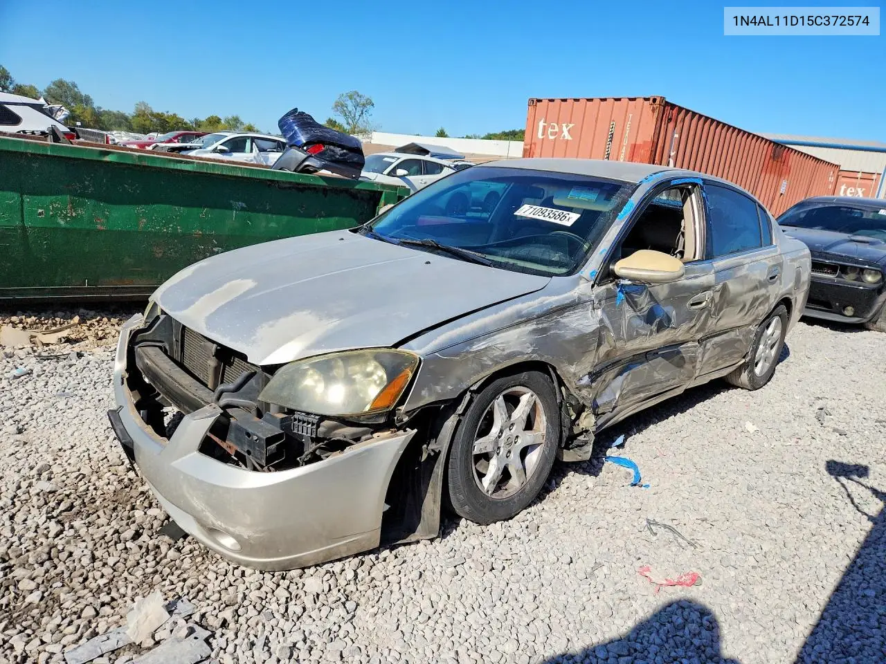 NISSAN ALTIMA 2022, VIN 1N4AL11D15C372574