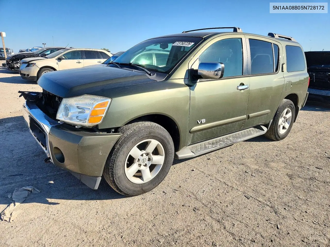 NISSAN ARMADA 2005, VIN 5N1AA08B05N728172