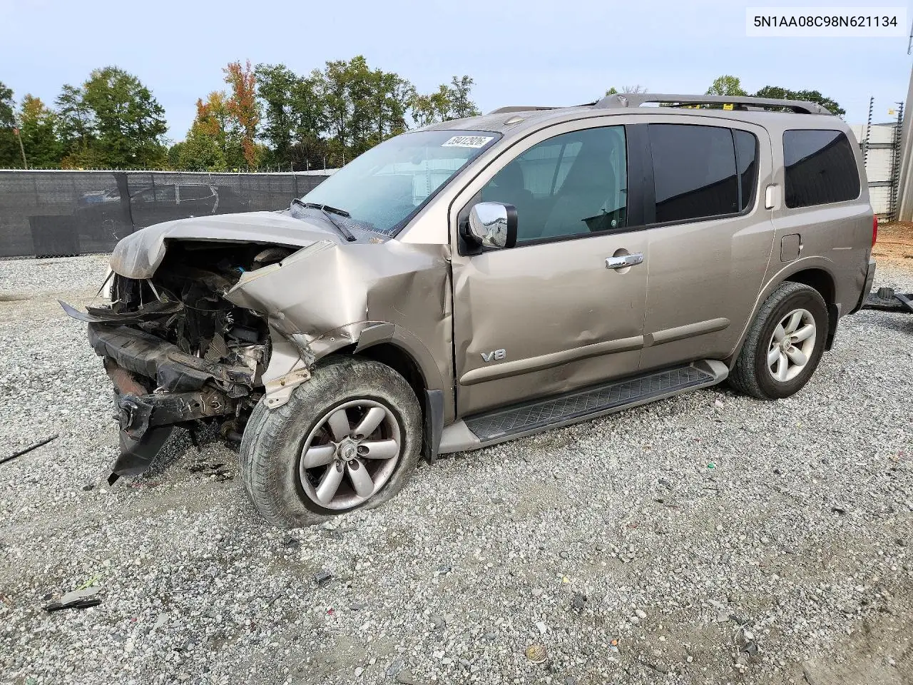 NISSAN ARMADA 2008, VIN 5N1AA08C98N621134