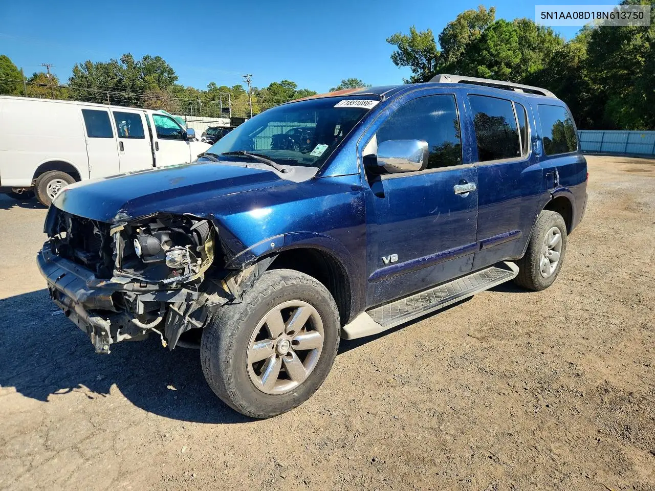 NISSAN ARMADA 2008, VIN 5N1AA08D18N613750