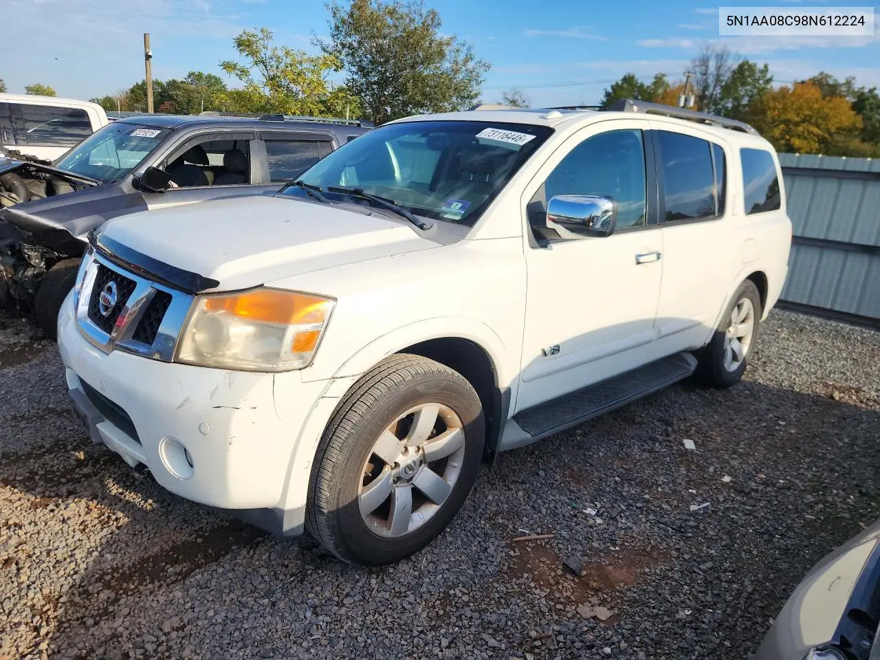 NISSAN ARMADA 2008, VIN 5N1AA08C98N612224