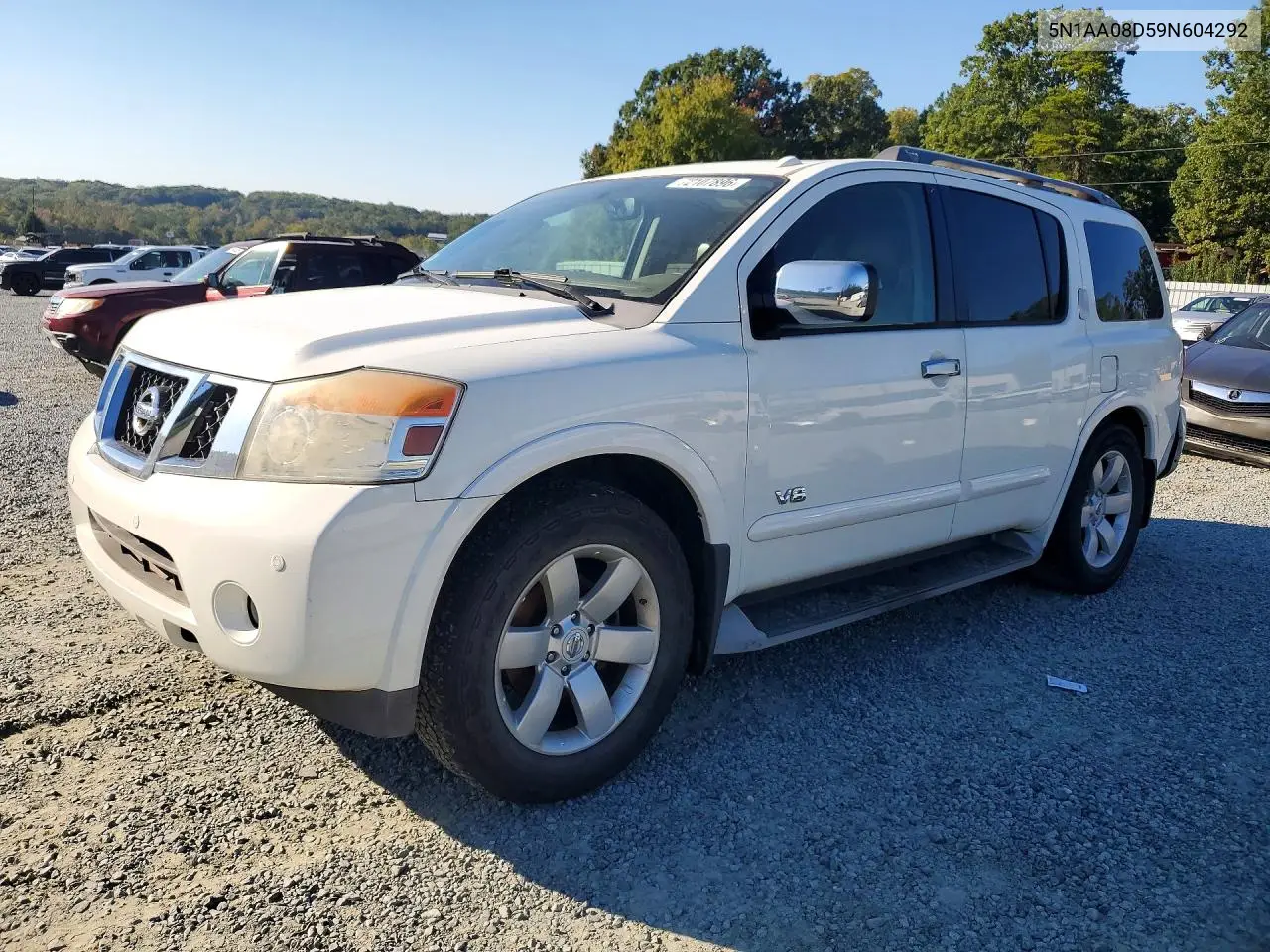 NISSAN ARMADA 2009, VIN 5N1AA08D59N604292