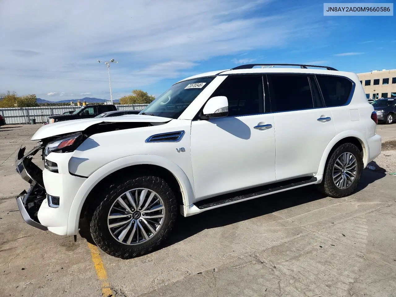 NISSAN ARMADA 2021, VIN JN8AY2AD0M9660586