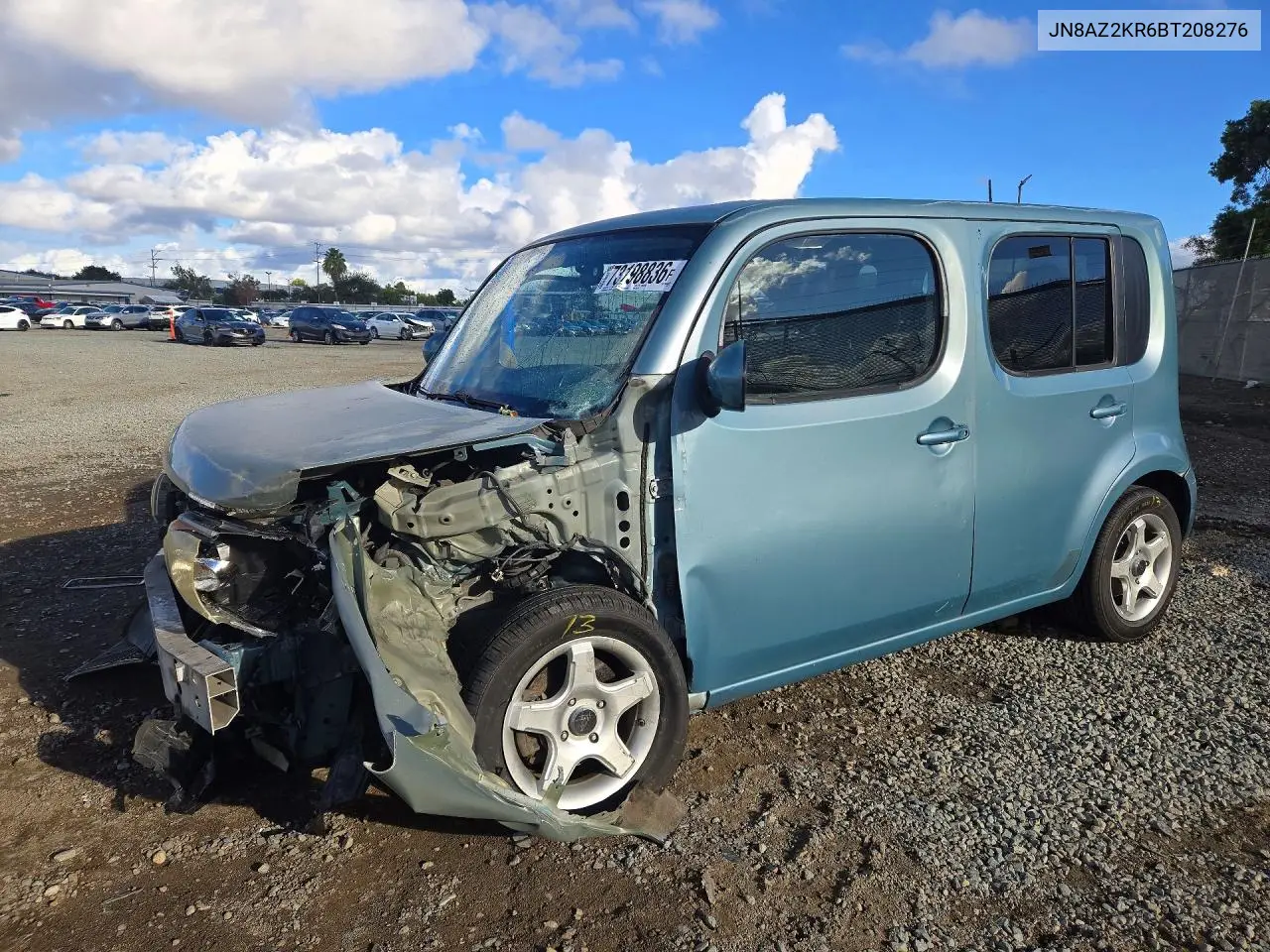 NISSAN CUBE 2011, VIN JN8AZ2KR6BT208276