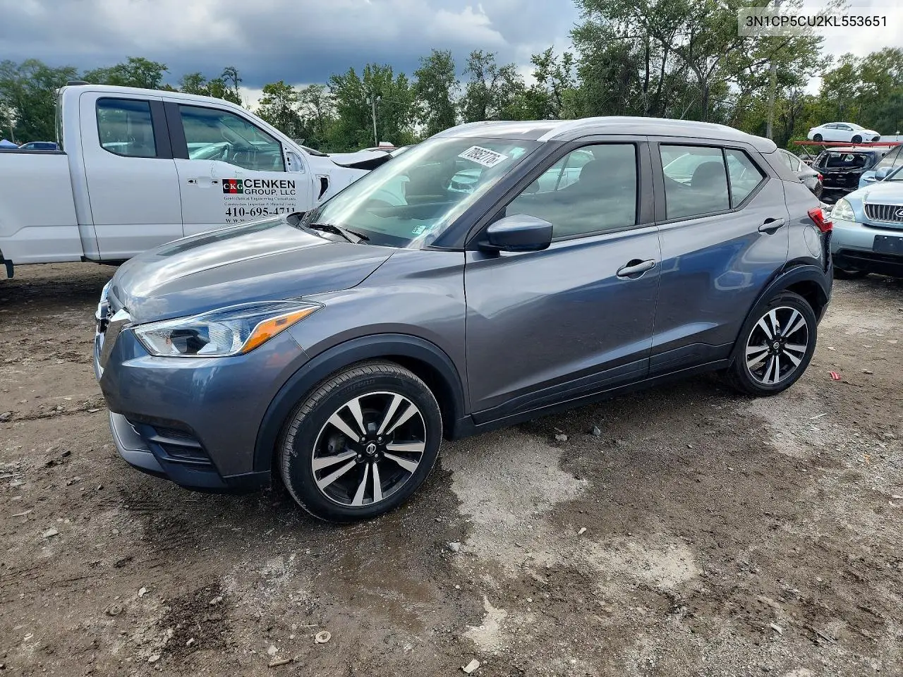 NISSAN KICKS 2019, VIN 3N1CP5CU2KL553651