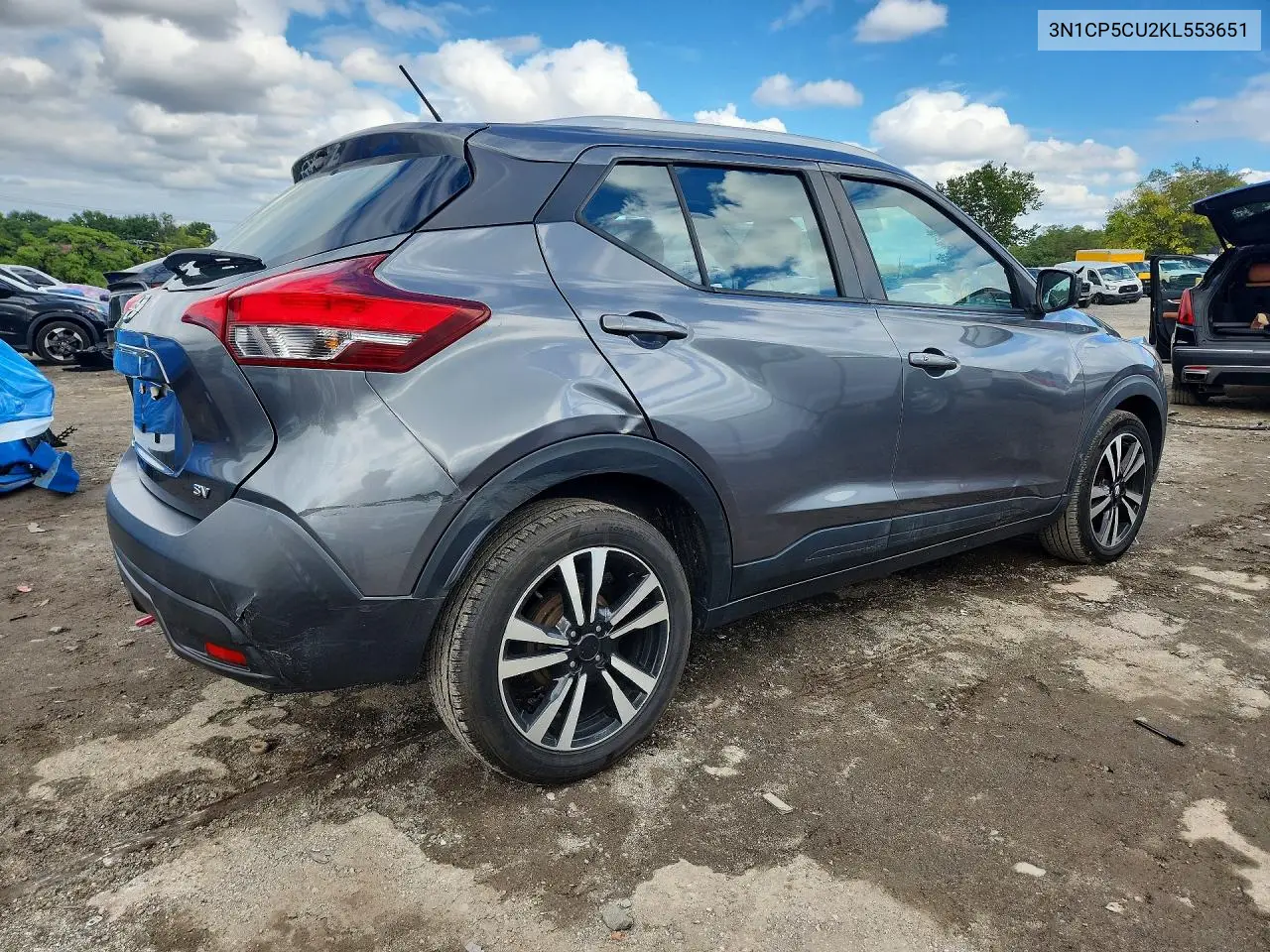 2019 NISSAN KICKS VIN 3N1CP5CU2KL553651 — фото 3