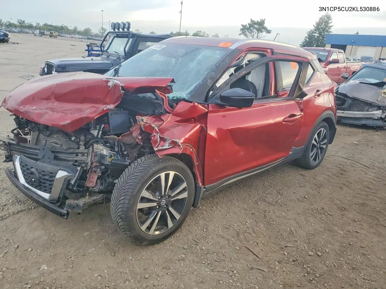 NISSAN KICKS 2019, VIN 3N1CP5CU2KL530886