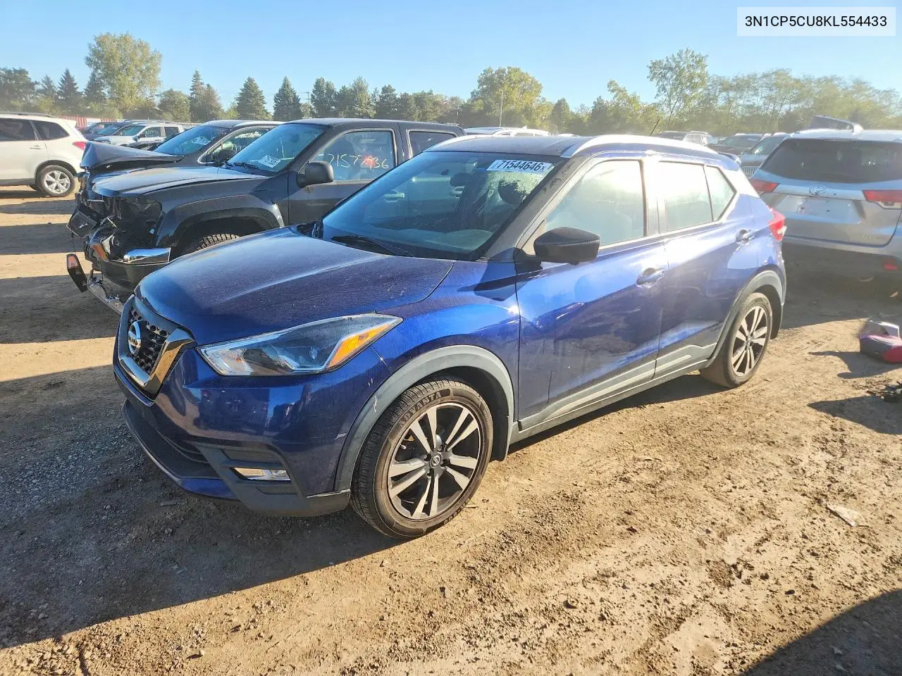 NISSAN KICKS 2019, VIN 3N1CP5CU8KL554433