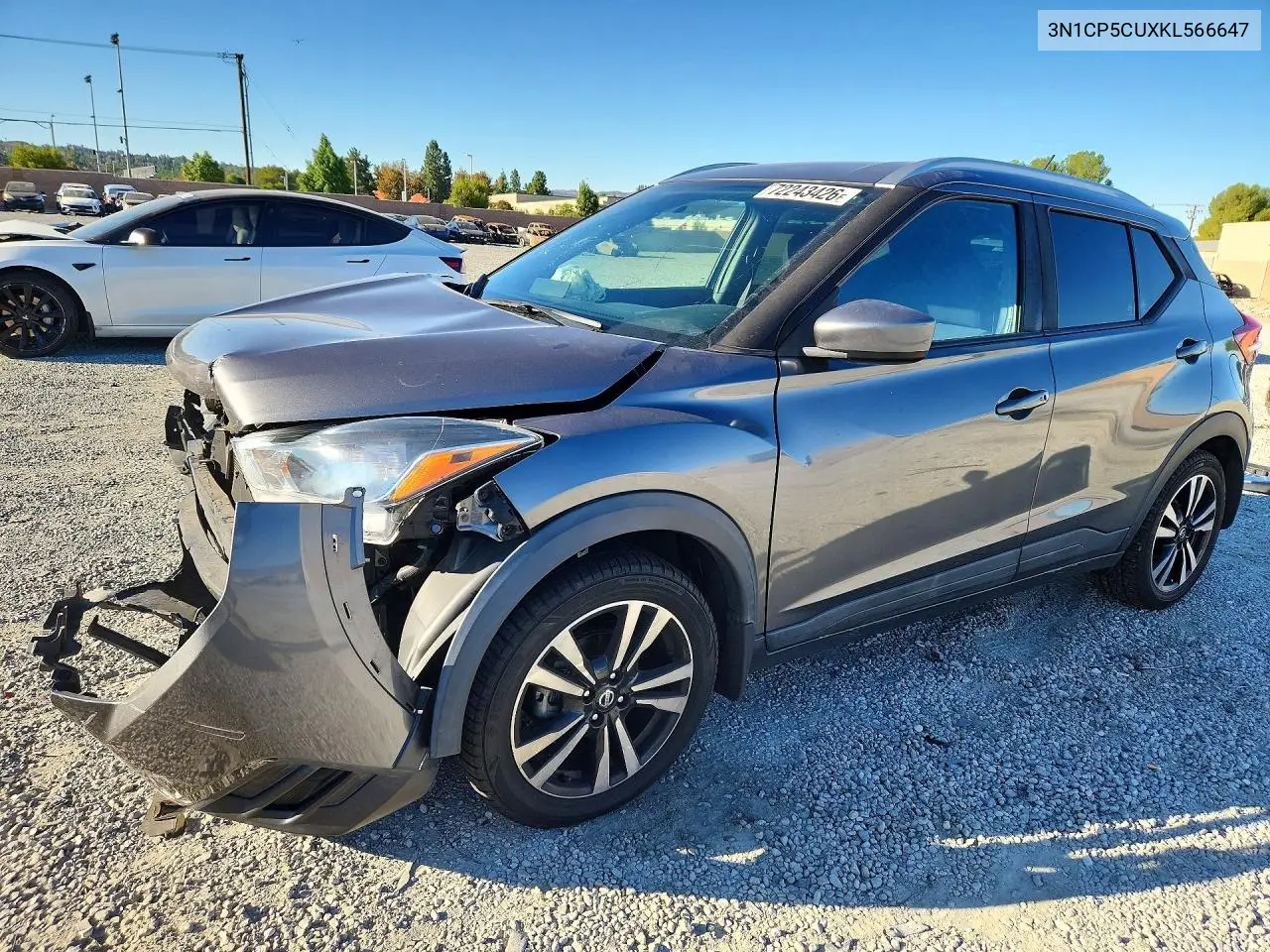 NISSAN KICKS 2019, VIN 3N1CP5CUXKL566647