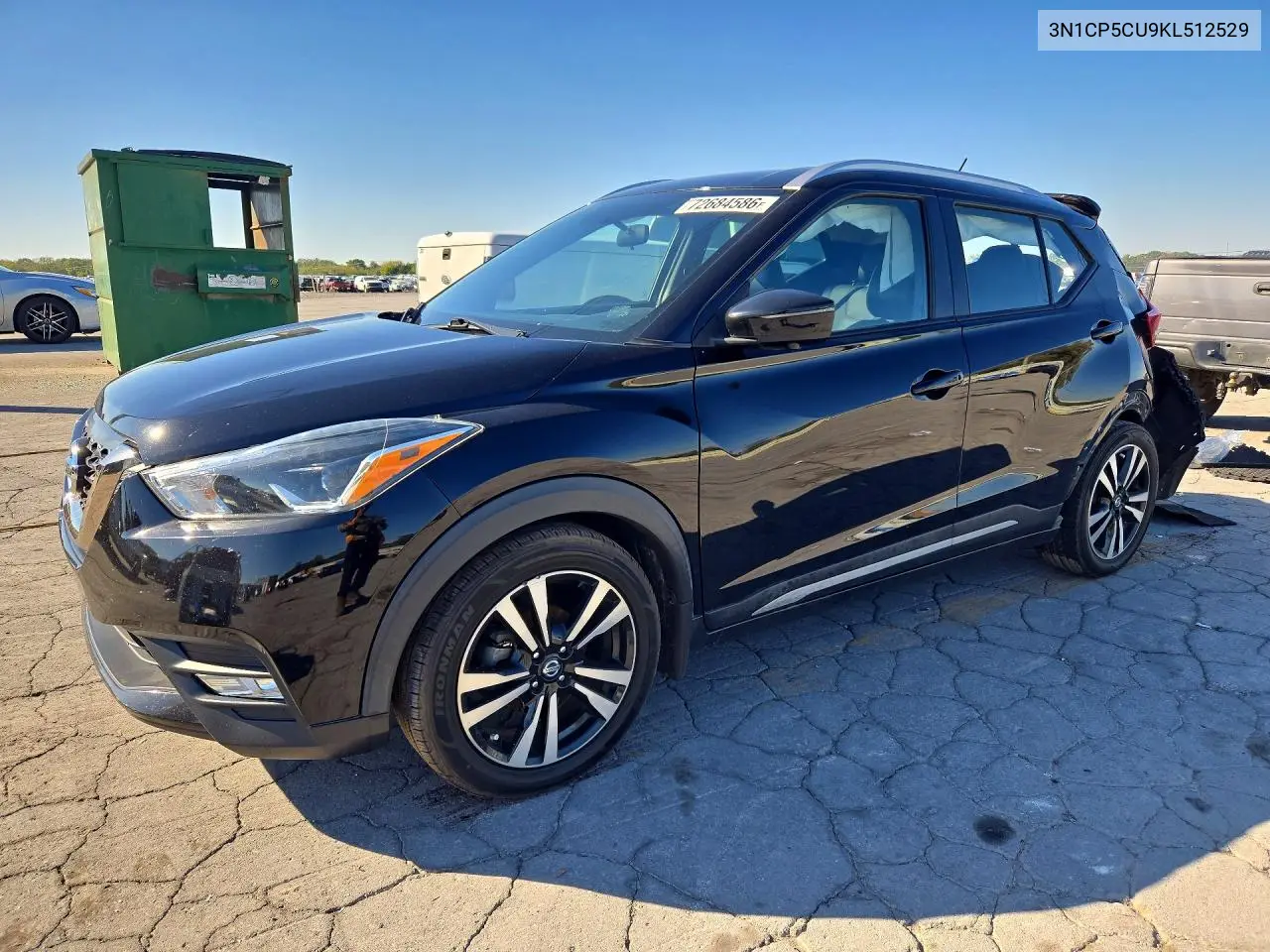 NISSAN KICKS 2019, VIN 3N1CP5CU9KL512529