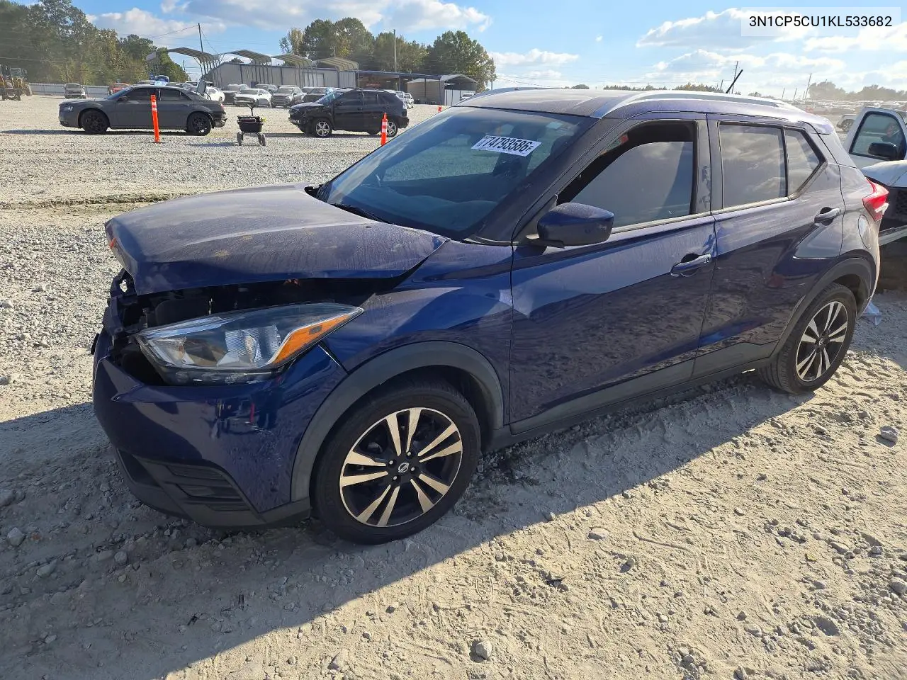 NISSAN KICKS 2019, VIN 3N1CP5CU1KL533682
