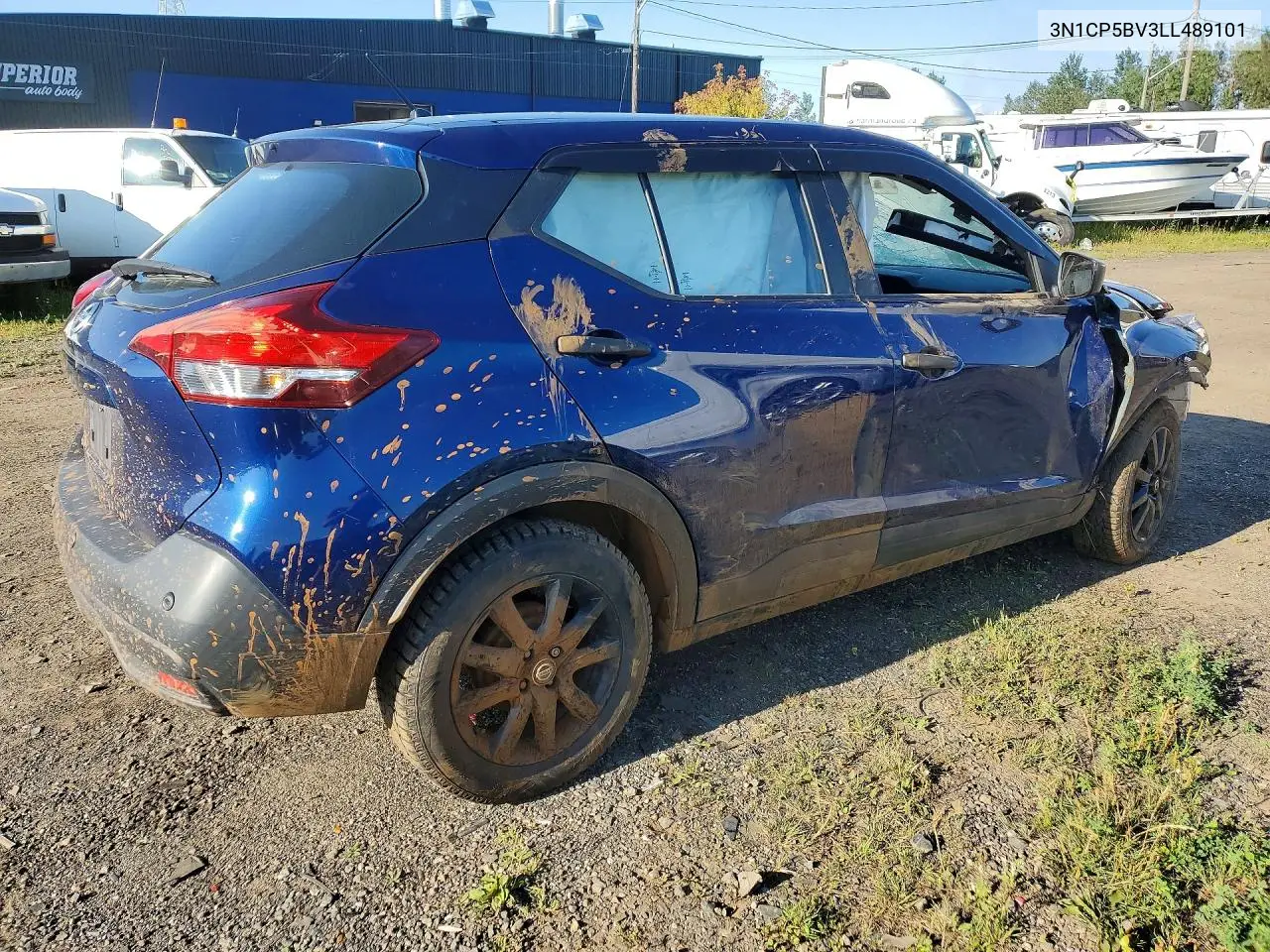 2020 NISSAN KICKS VIN 3N1CP5BV3LL489101 — фото 3