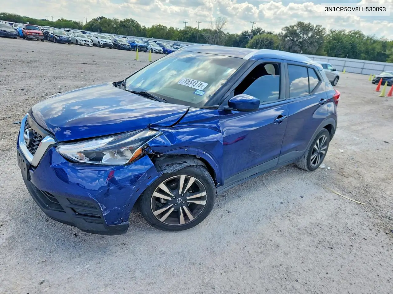 NISSAN KICKS 2020, VIN 3N1CP5CV8LL530093
