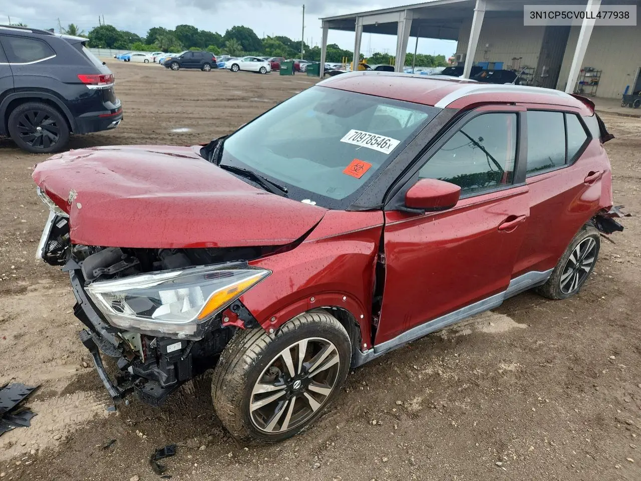 NISSAN KICKS 2020, VIN 3N1CP5CV0LL477938
