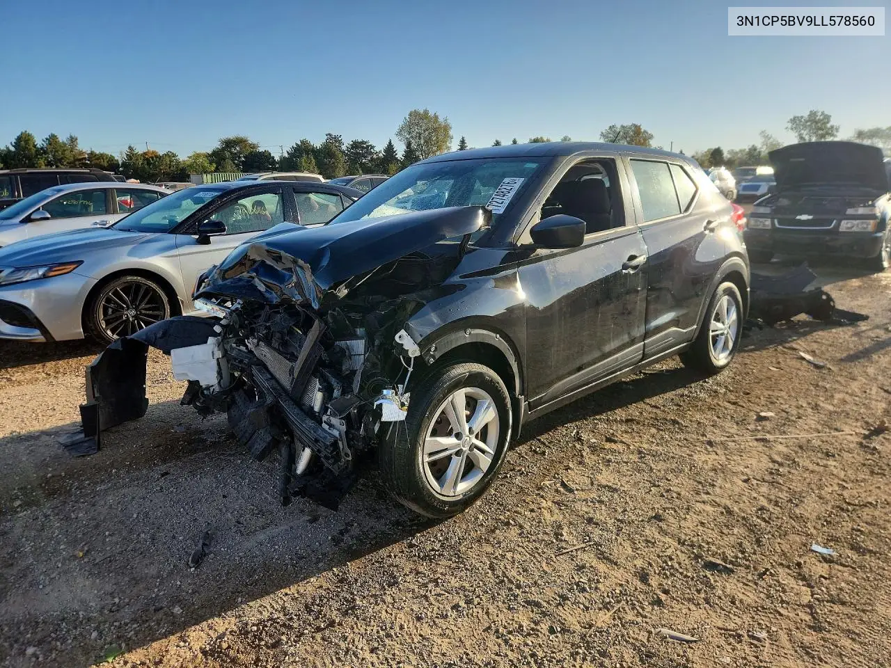 NISSAN KICKS 2020, VIN 3N1CP5BV9LL578560