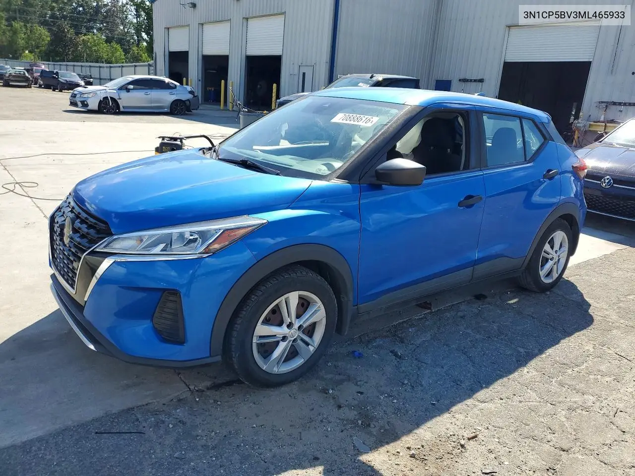 NISSAN KICKS 2021, VIN 3N1CP5BV3ML465933