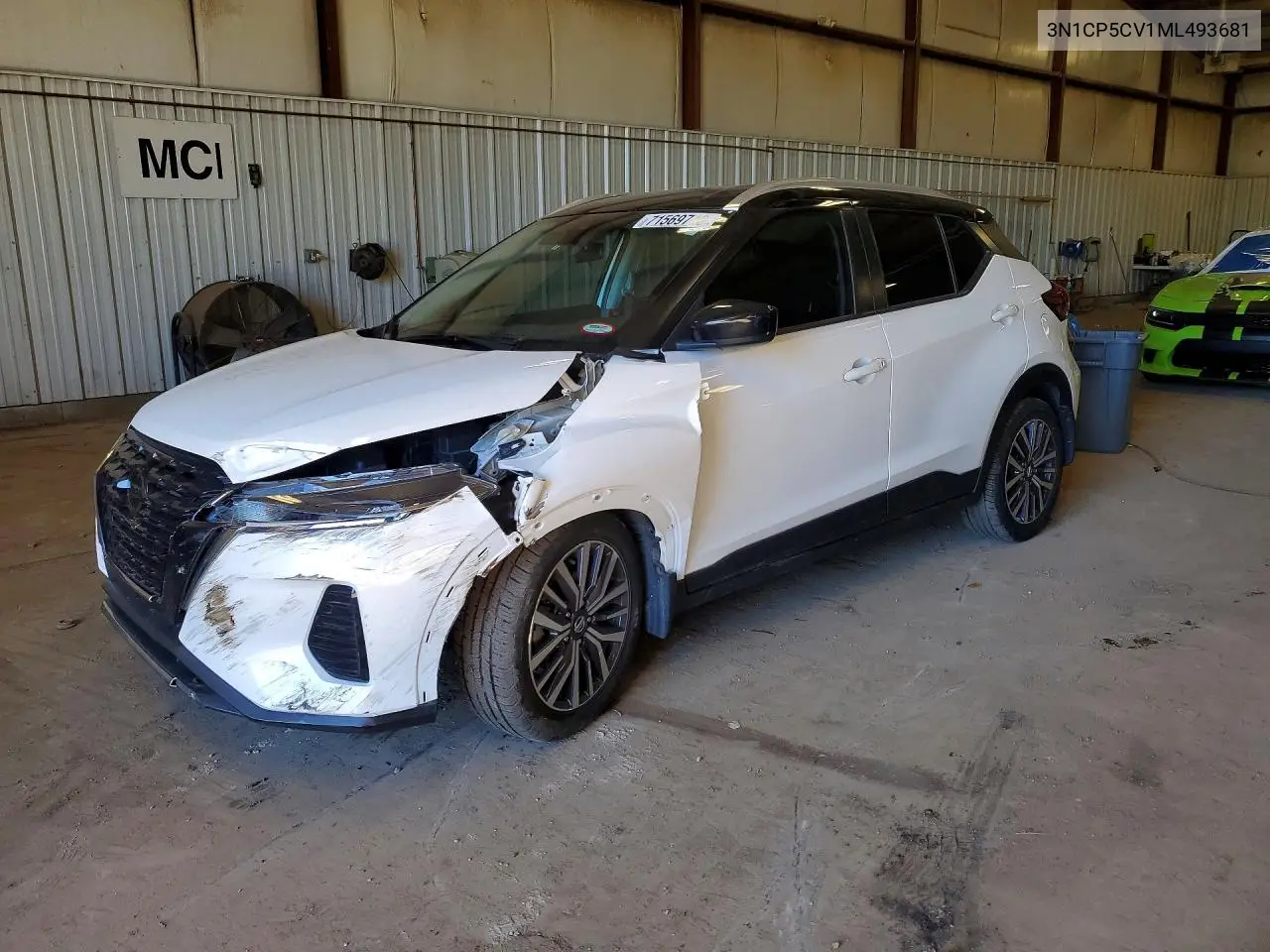 NISSAN KICKS 2021, VIN 3N1CP5CV1ML493681
