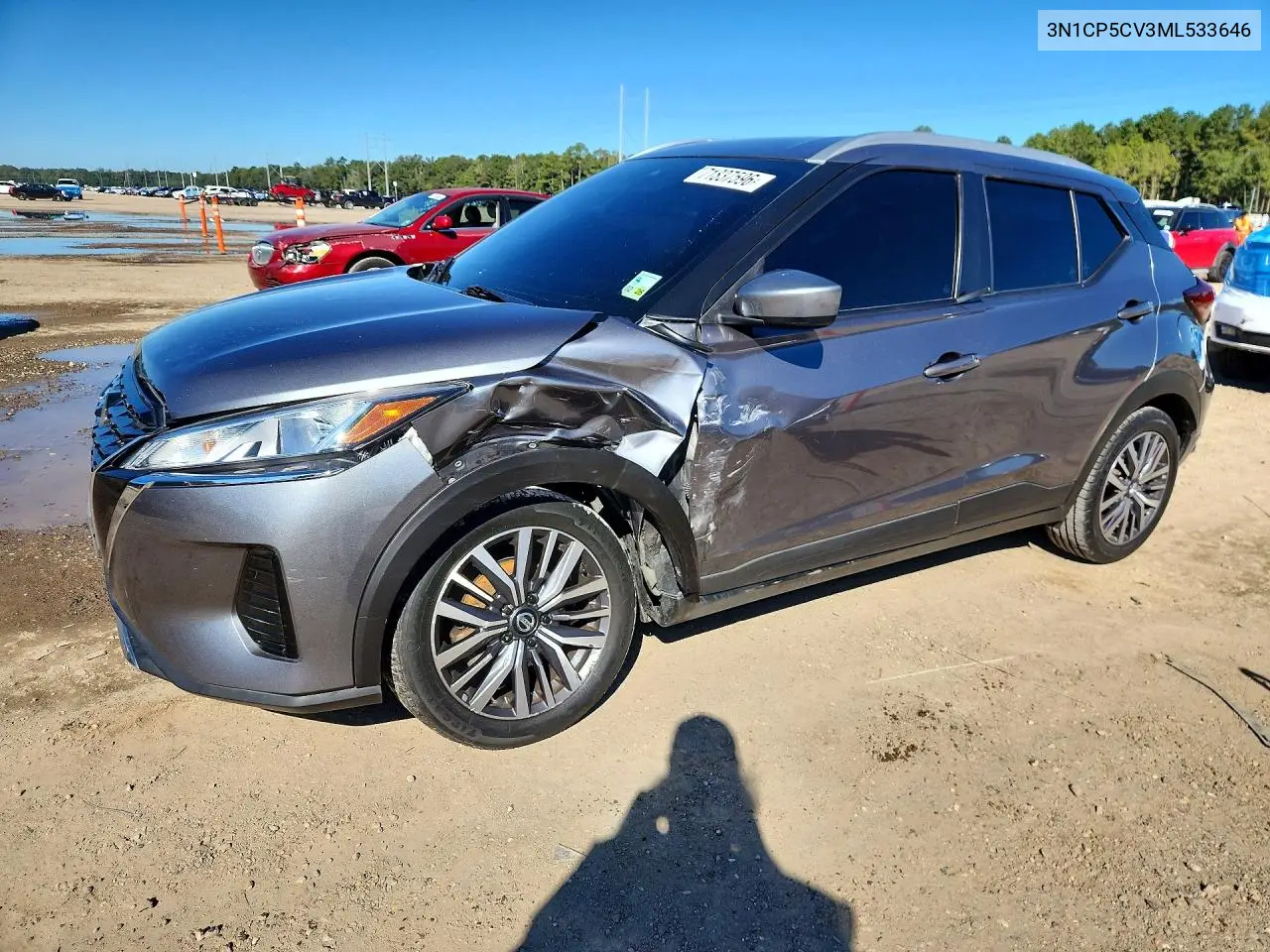 NISSAN KICKS 2021, VIN 3N1CP5CV3ML533646