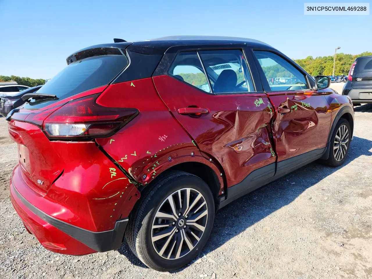 2021 NISSAN KICKS VIN 3N1CP5CV0ML469288 — фото 3