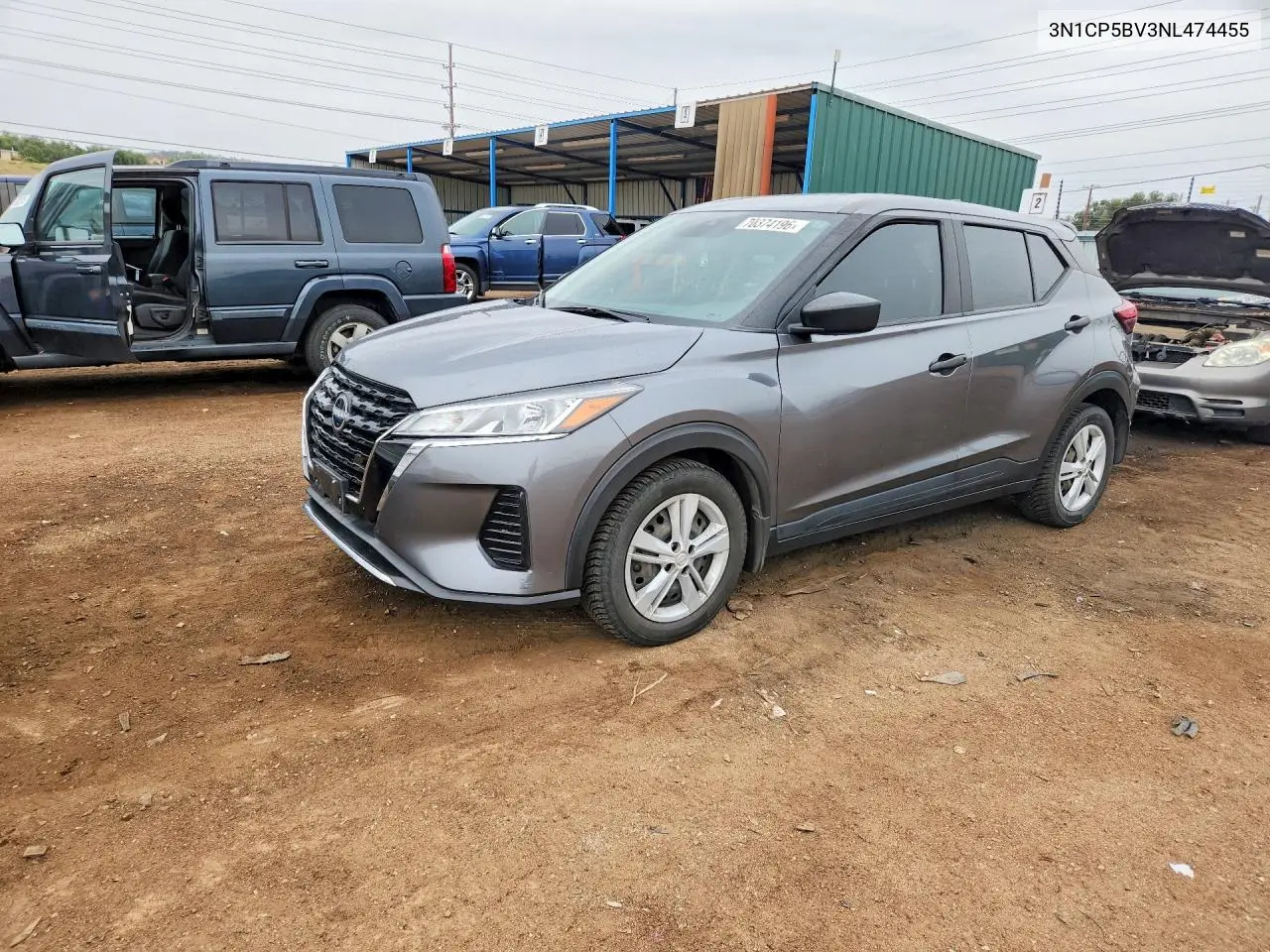 NISSAN KICKS 2022, VIN 3N1CP5BV3NL474455
