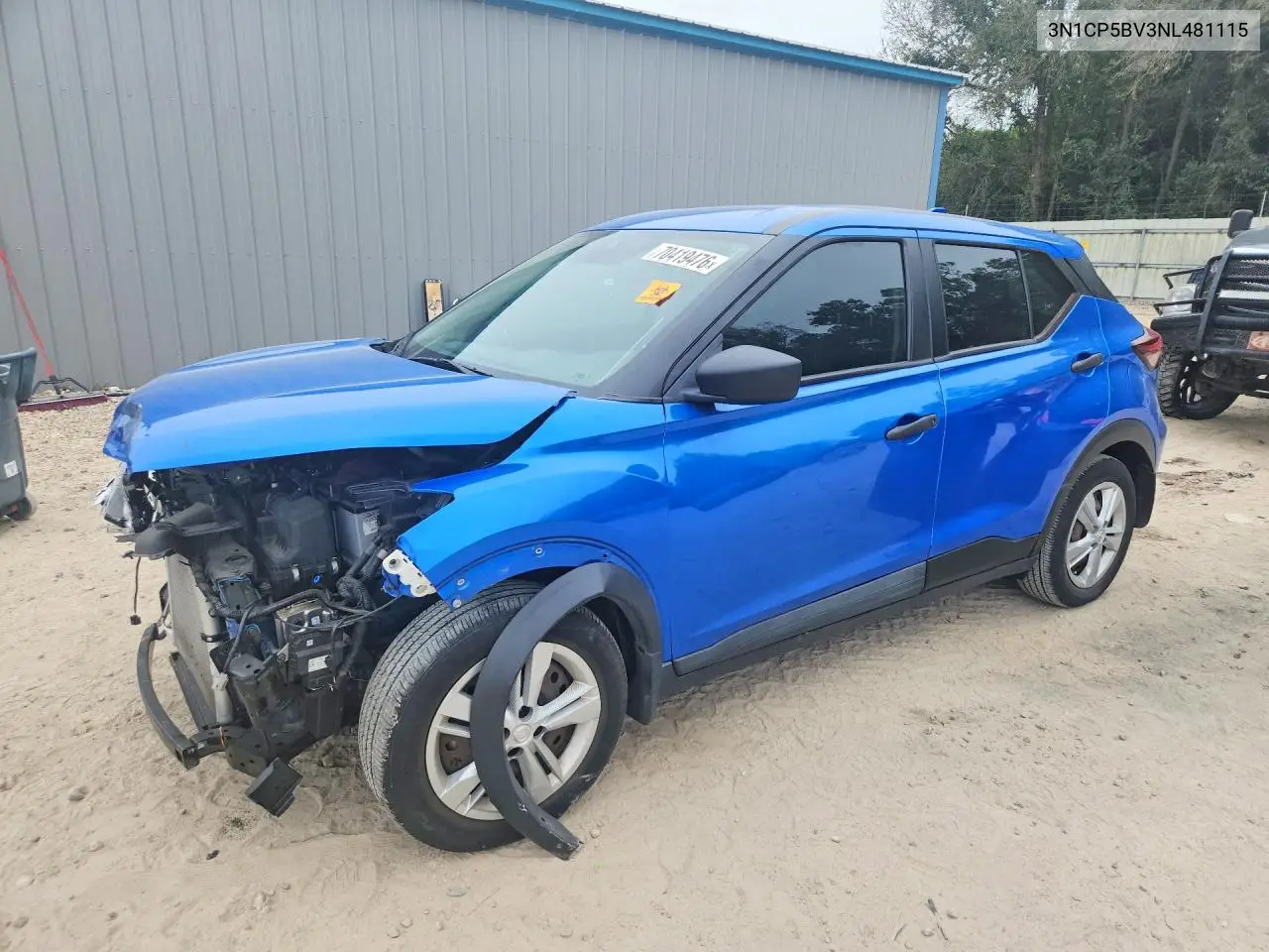 NISSAN KICKS 2022, VIN 3N1CP5BV3NL481115