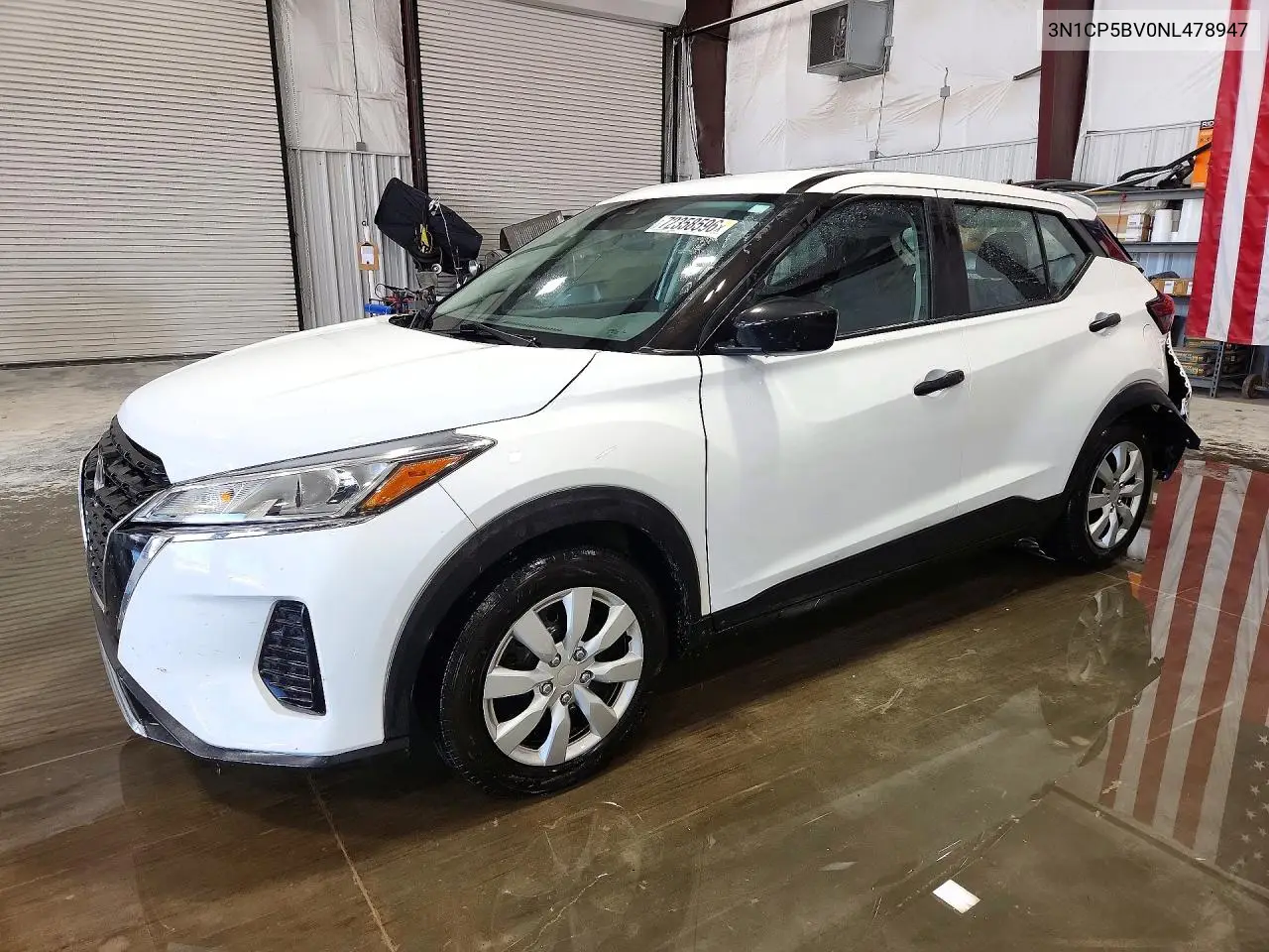 NISSAN KICKS 2022, VIN 3N1CP5BV0NL478947