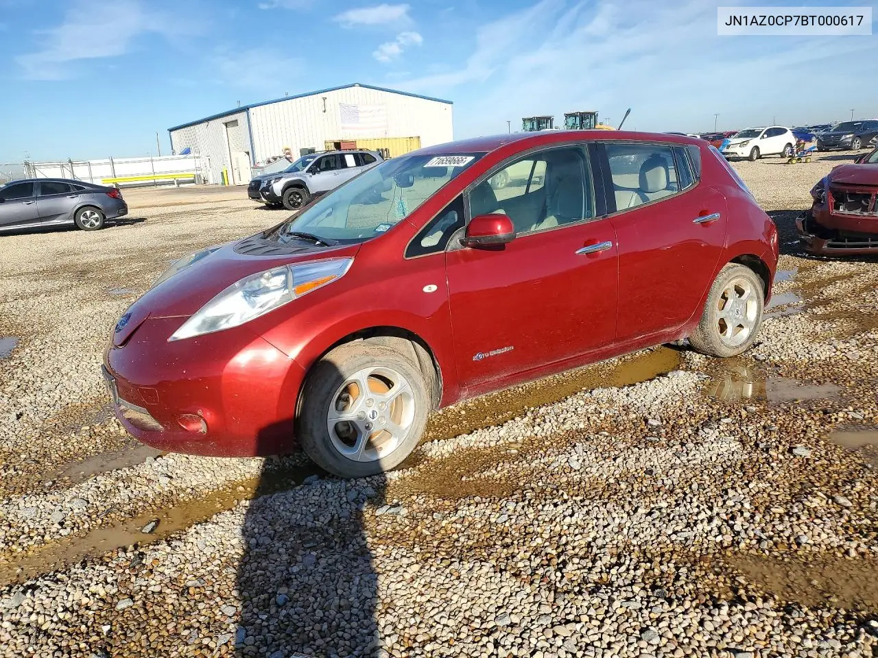 NISSAN LEAF 2011, VIN JN1AZ0CP7BT000617